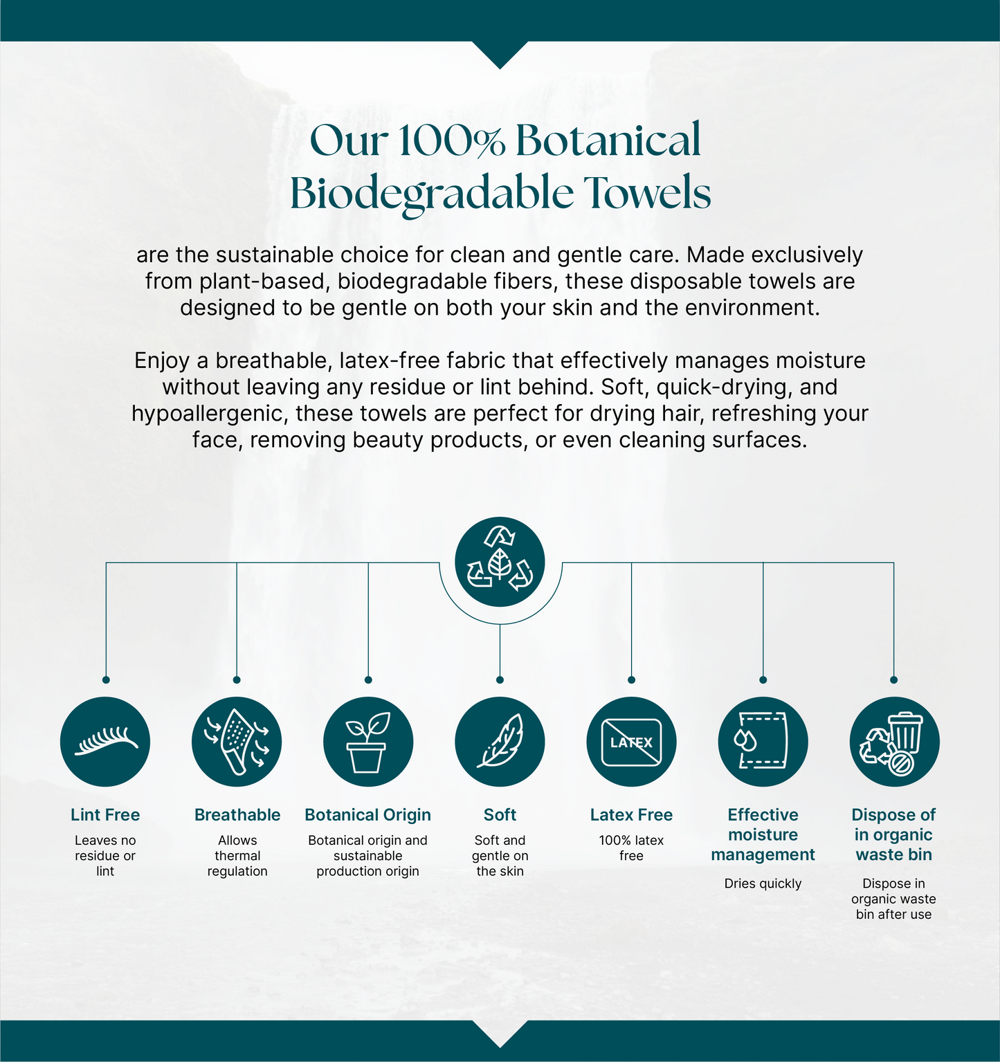 100% BOTANICAL BIODEGRADABLE TOWEL (25 PCS BUNDLE)