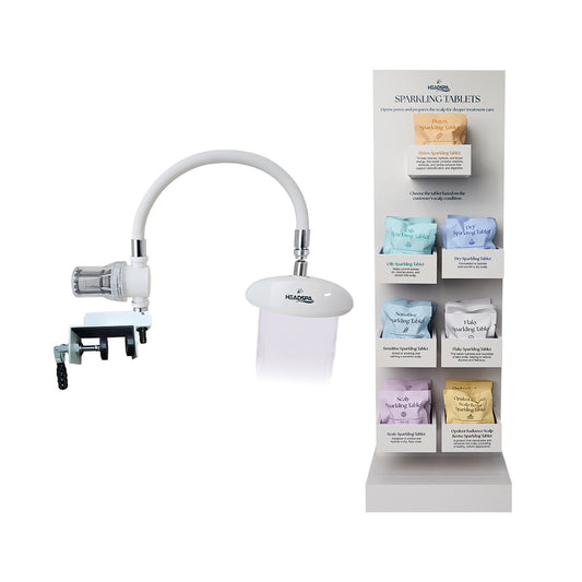 Sparkling Tablet Display Set with Waterfall - Aqua Glow
