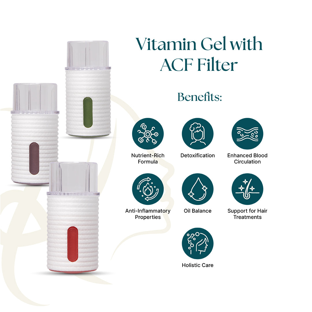 ACF FIBER FILTER WITH VITAMIN GEL AND SPARKLING TABLET HOLDER